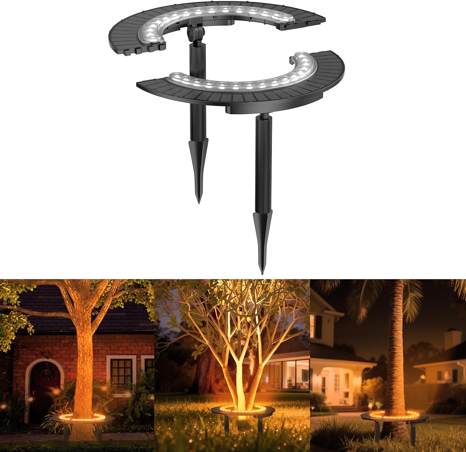Outdoor Lighting Tree - Solar Palm Tree Light Wireless Landscape