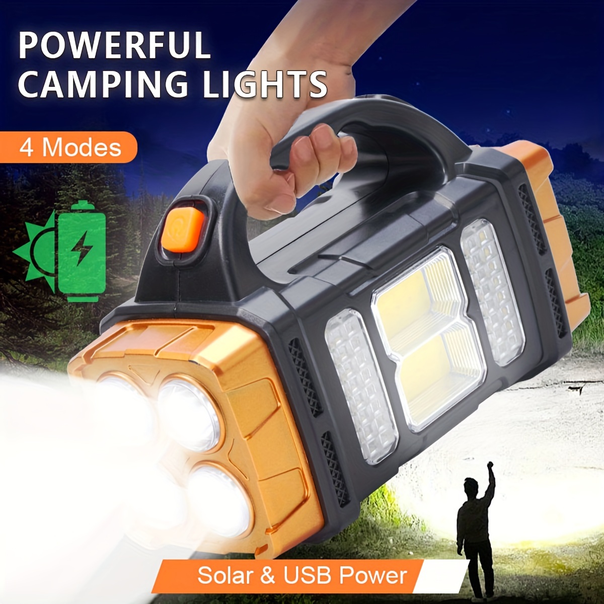 Outdoor Lighting Nearby - New Upgrade Rechargeable High Power Solar