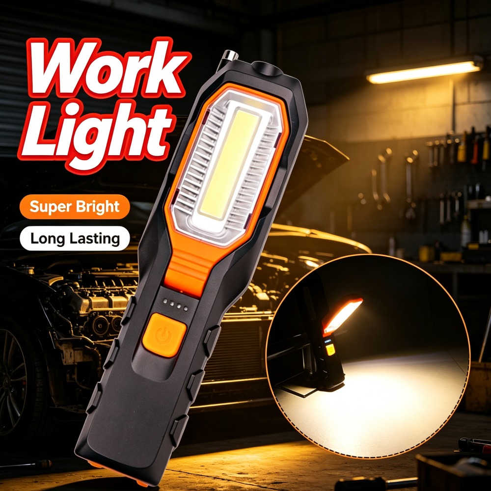 Outdoor Lighting Setup - New LED Work Light Built‑in Battery
