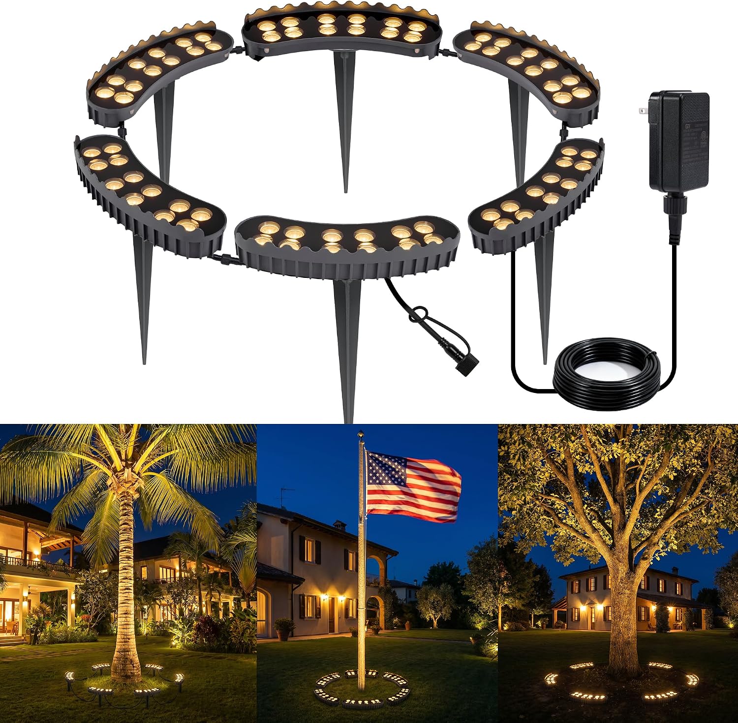 Outdoor Lighting Tree - Outdoor Ring Tree Lights 6 Pack