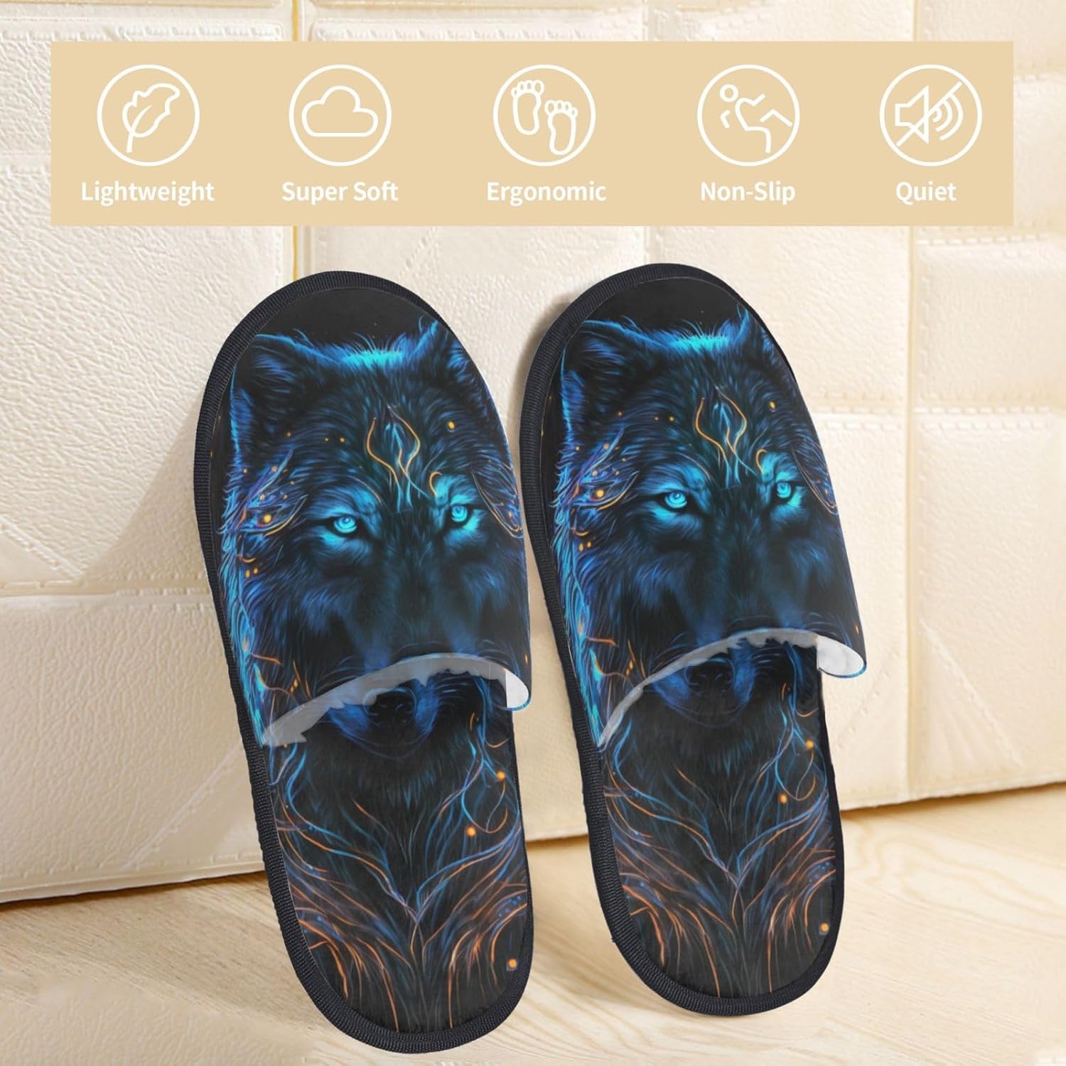 Cool Blue Light Wolf Print Wom - огляд і ціна Outdoor Lighting On House