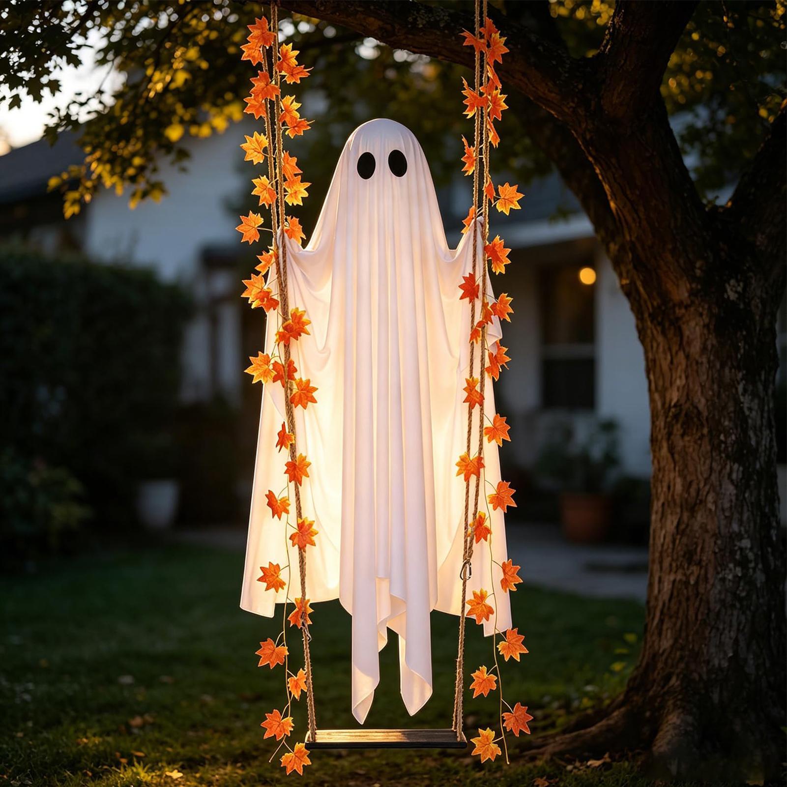Swinging Ghost Light Up Spooky - огляд і ціна Outdoor Lighting Tree
