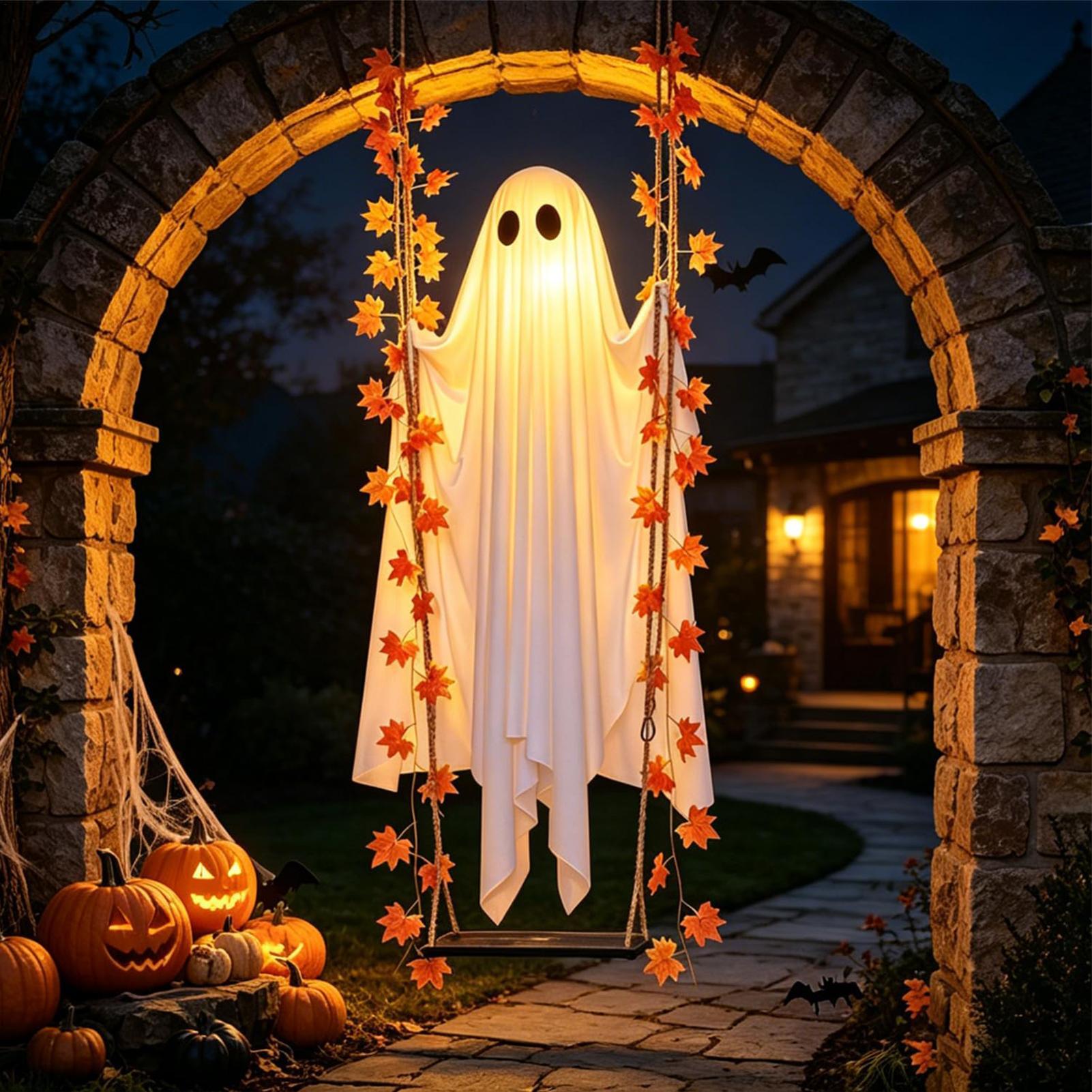 Swinging Ghost Light Up Spooky - огляд і ціна Outdoor Lighting Tree
