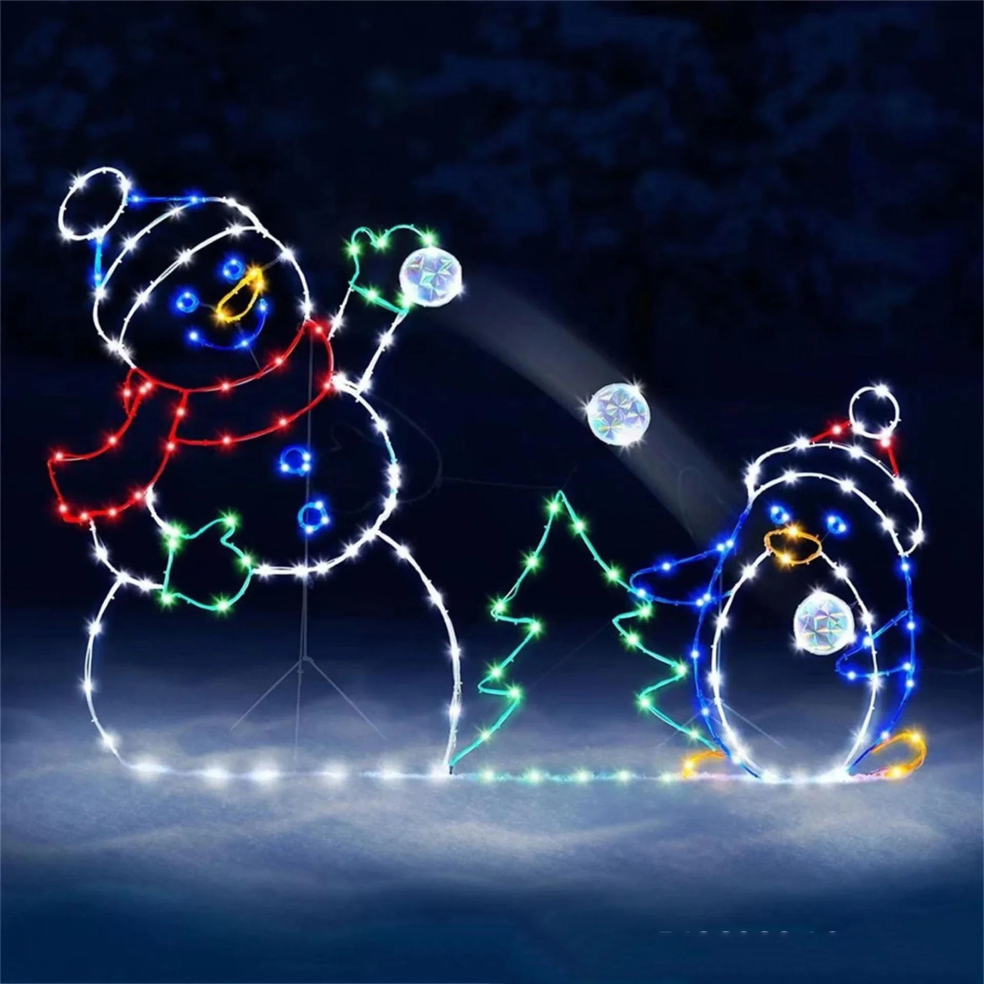 Animated Snowball Light LED Gl - огляд і ціна Outdoor Lighting On House