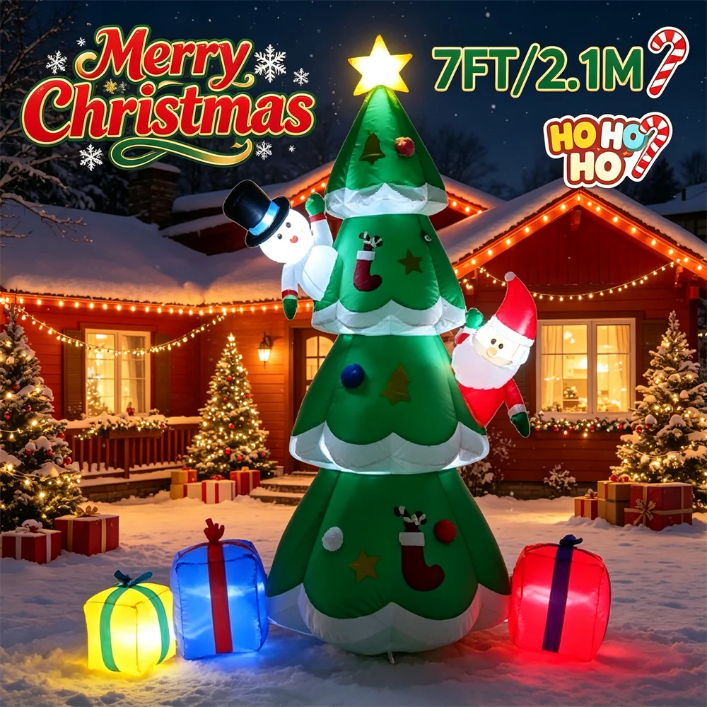 7FT Light Up Christmas Inflata - огляд і ціна Outdoor Lighting Tree