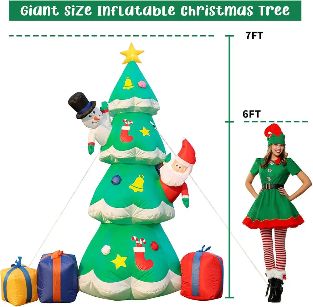 7FT Light Up Christmas Inflata - огляд і ціна Outdoor Lighting Tree