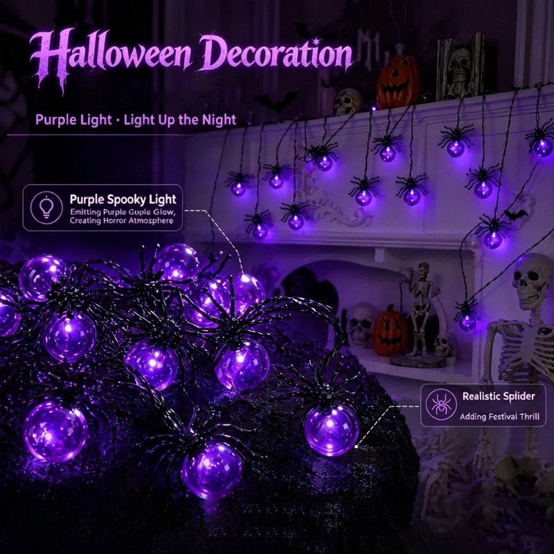 Battery Powered Spider LED Str - огляд і ціна Outdoor Lighting Garden