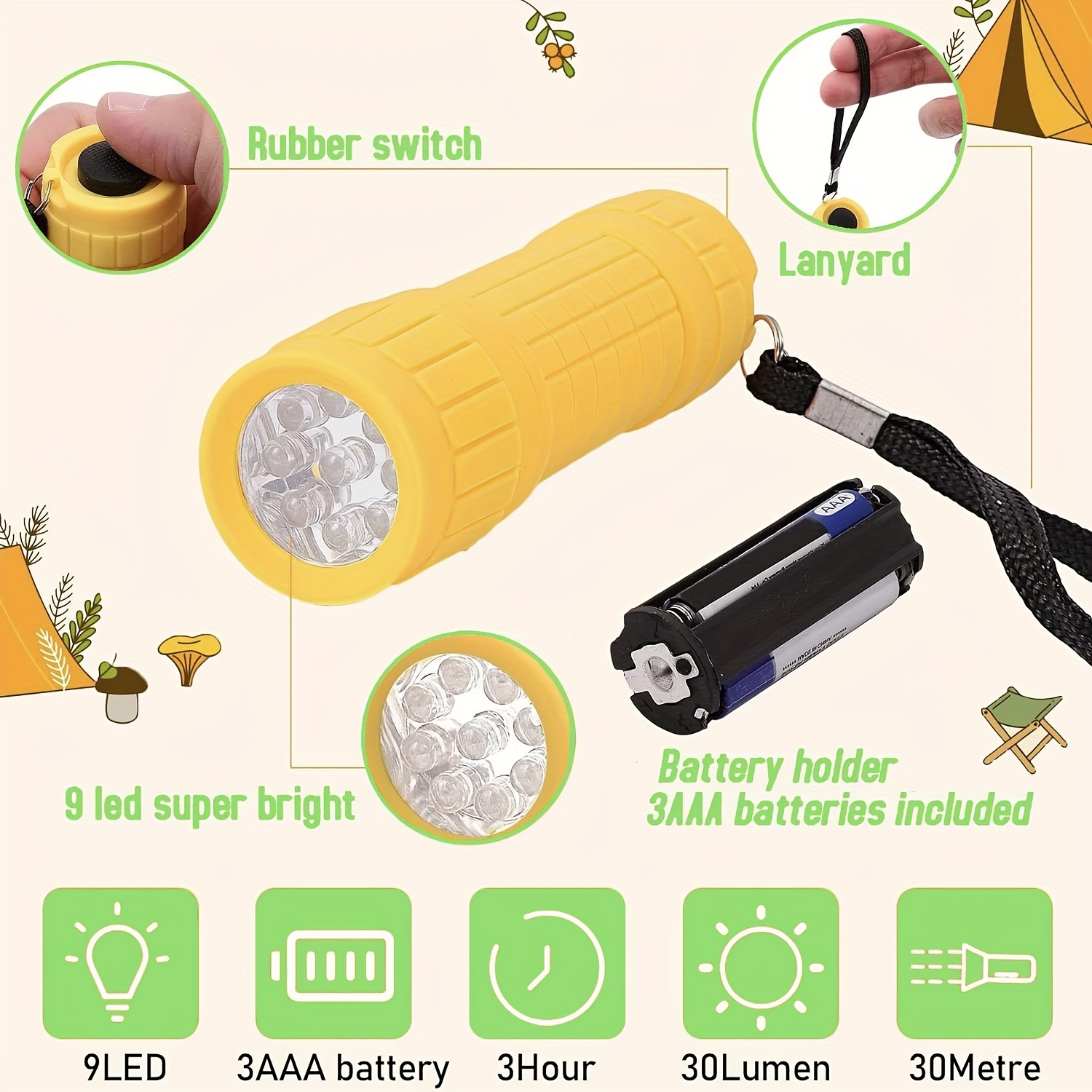 Mini Portable Flashlight Nine  - огляд і ціна Outdoor Lighting Bollards