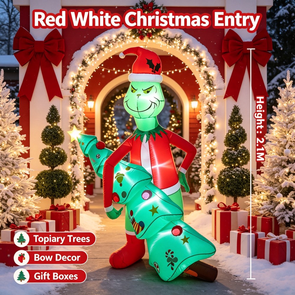 6.9FT Giant Inflatable Christm - огляд і ціна Outdoor Lighting Tree