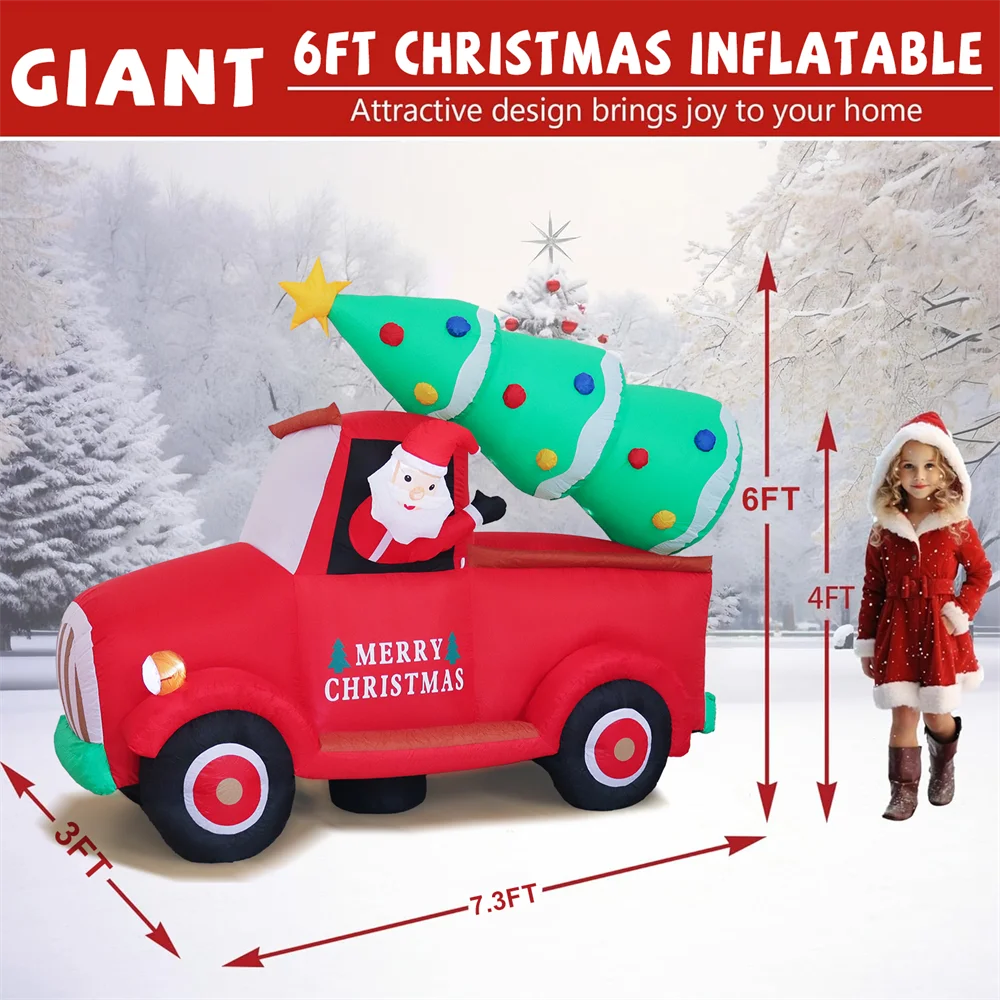 7FT Light Up Christmas Inflata - огляд і ціна Outdoor Lighting Tree