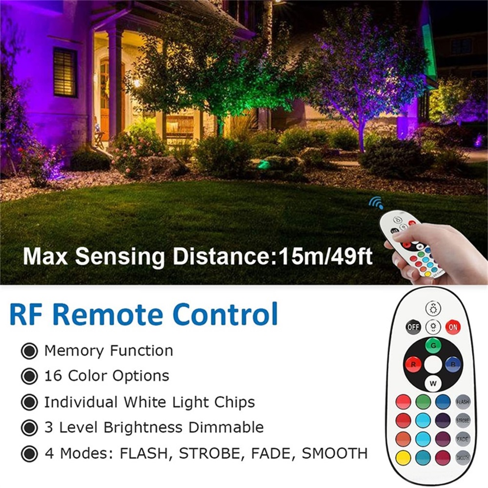 RGBW Landscape Lighting 10W wi - огляд і ціна Outdoor Lighting Garden