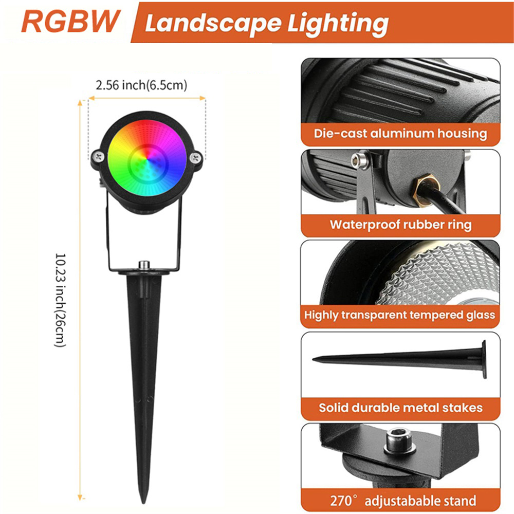 RGBW Landscape Lighting 10W wi - огляд і ціна Outdoor Lighting Garden