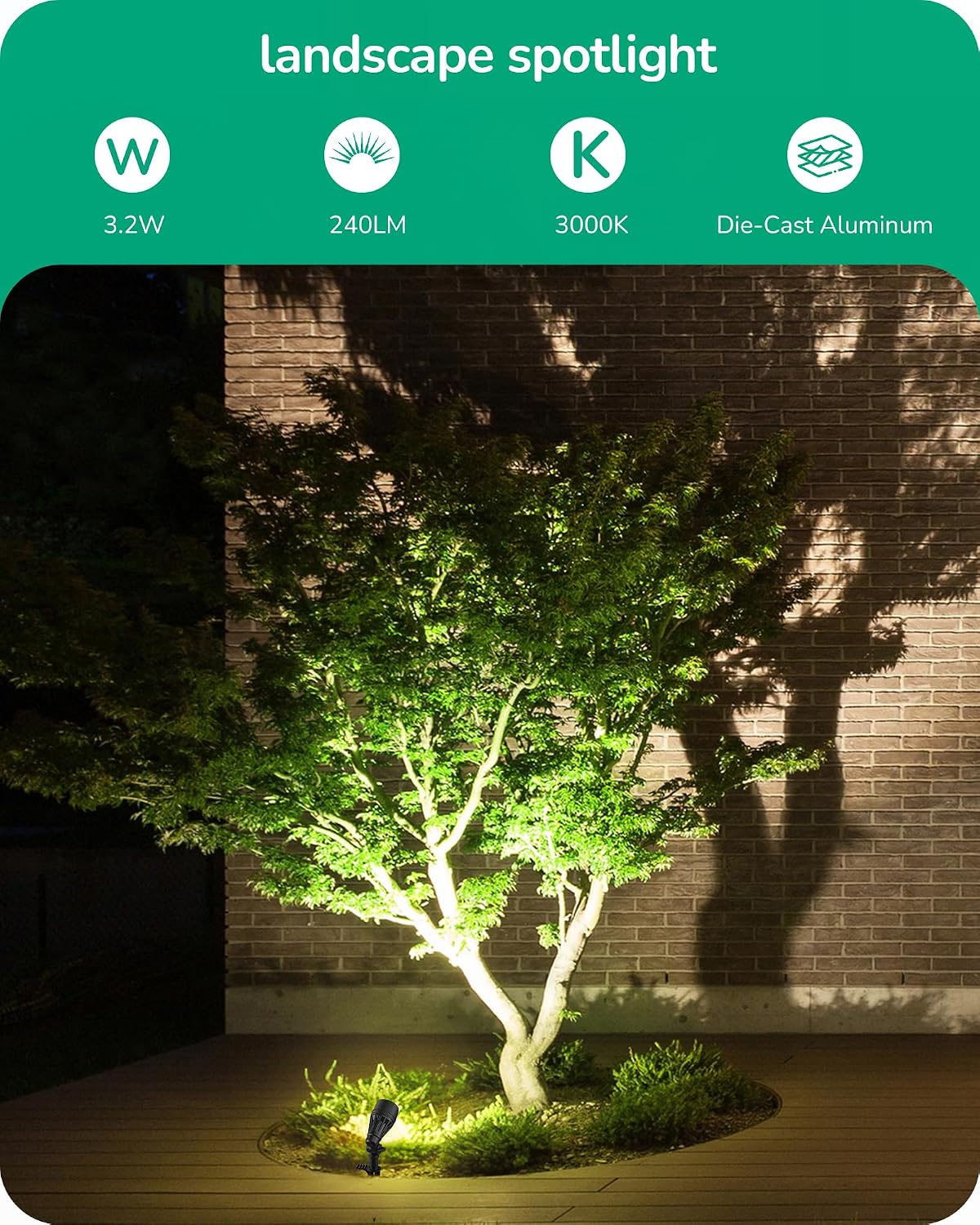 Low Voltage Spotlight Aluminum - огляд і ціна Outdoor Lighting Tree
