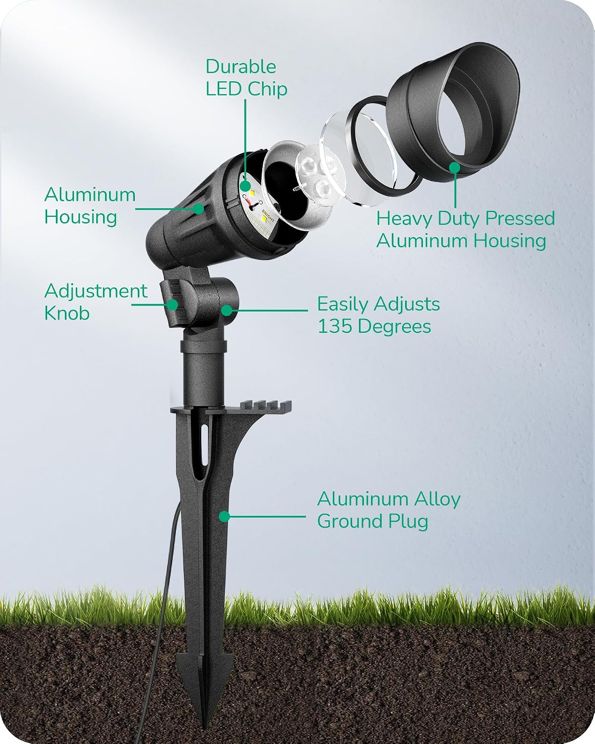 Low Voltage Spotlight Aluminum - огляд і ціна Outdoor Lighting Tree