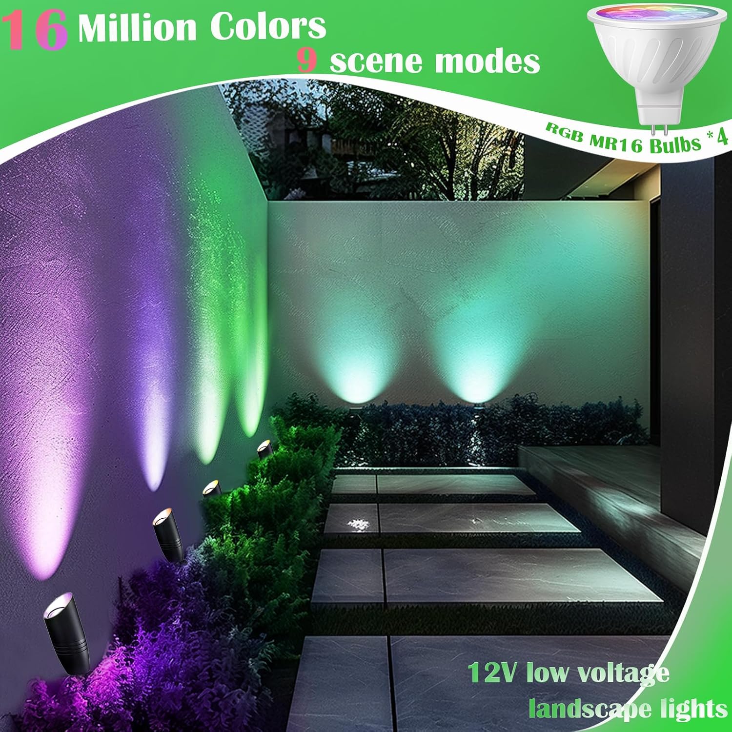 RGB Low Voltage Landscape Ligh - огляд і ціна Outdoor Lighting Kits Low Voltage