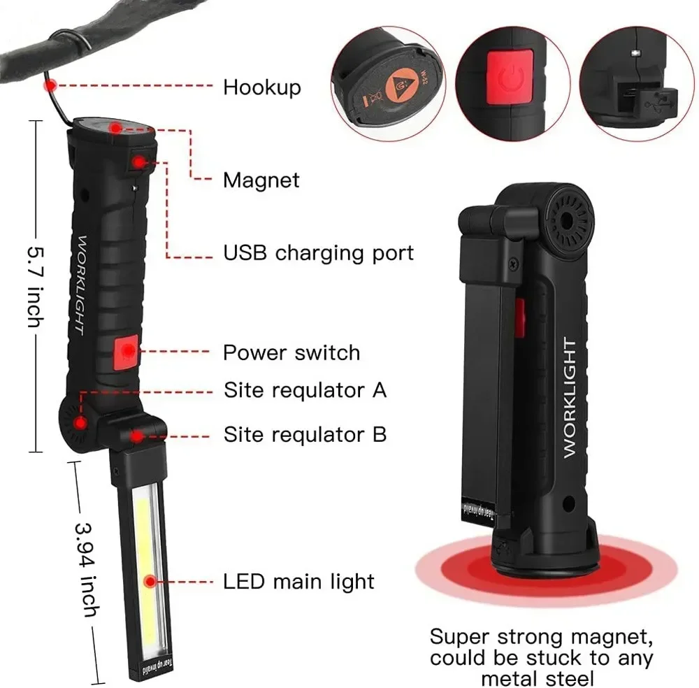 LED COB Flashlight USB Recharg - огляд і ціна Outdoor Lighting Setup