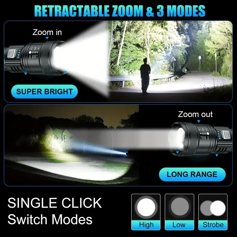 Tactical LED Flashlight 2000LM - огляд і ціна Outdoor Lighting Bollards