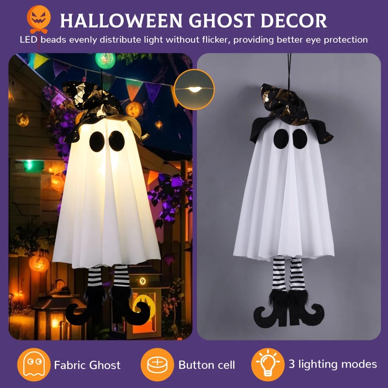 Halloween Hanging Ghost Decora - огляд і ціна Outdoor Lighting Tree